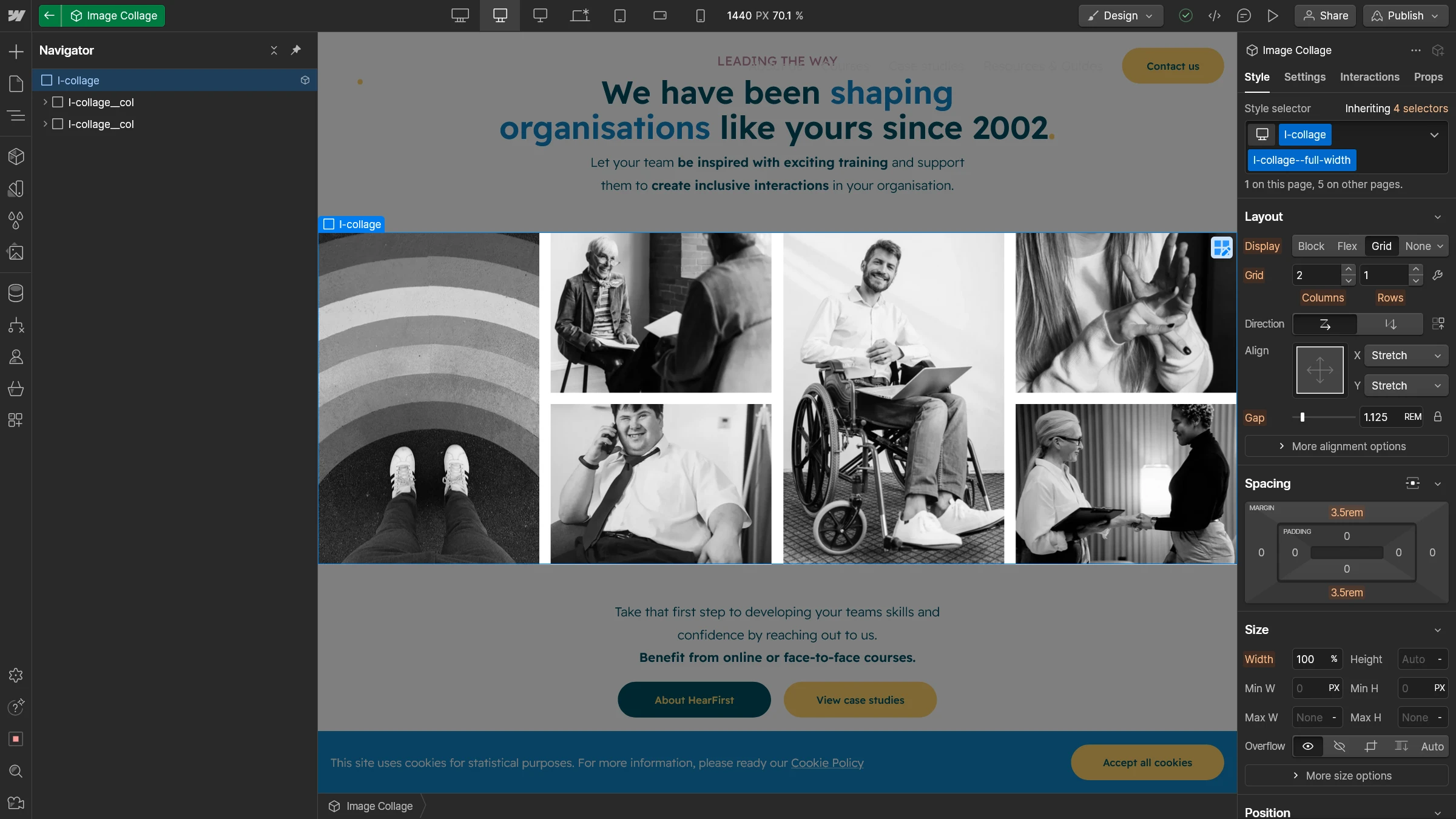 Hearfirst Webflow CMS development
